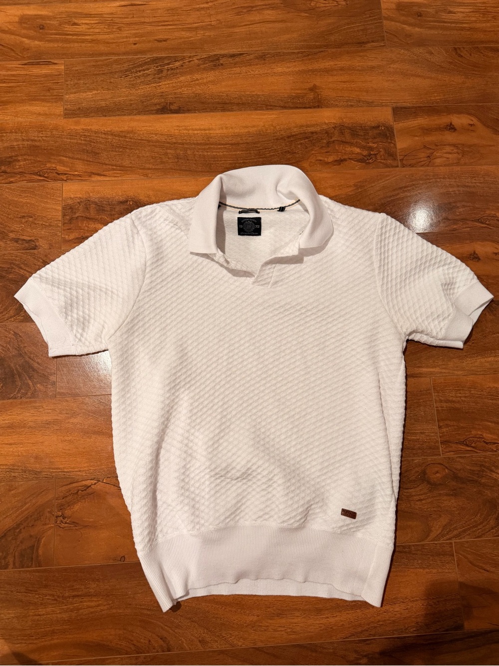 Buffalo David Bitton White Textured Polo